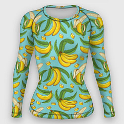 Рашгард женский Banana pattern Summer Fashion 2022, цвет: 3D-принт