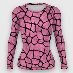 Рашгард женский Шерсть розового жирафа, цвет: 3D-принт