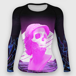 Рашгард женский Vaporwave Skull Психоделика, цвет: 3D-принт