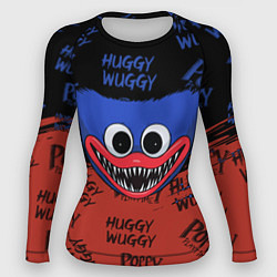 Рашгард женский СИНИЙ МОНСТР - ХАГГИ ВАГГИ - HUGGY WUGGY, цвет: 3D-принт