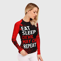 Рашгард женский Eat Sleep Devil May Cry Repeat Арт, цвет: 3D-принт — фото 2