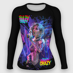 Рашгард женский Crazy Neon girl, цвет: 3D-принт