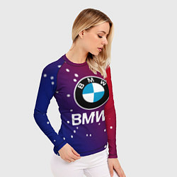 Рашгард женский BMW Градиент Краска, цвет: 3D-принт — фото 2