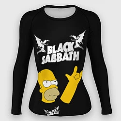 Рашгард женский Black Sabbath Гомер Симпсон Simpsons, цвет: 3D-принт