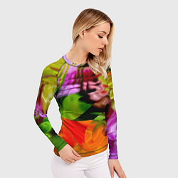 Рашгард женский Разноцветная абстрактная композиция Лето Multi-col, цвет: 3D-принт — фото 2