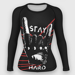 Рашгард женский Stay hard, цвет: 3D-принт