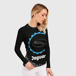 Рашгард женский Jaguar в стиле Top Gear со следами шин на фоне, цвет: 3D-принт — фото 2