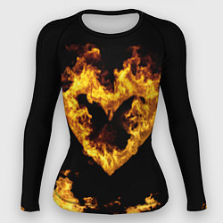 Рашгард женский Fire Heart, цвет: 3D-принт