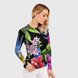 Рашгард женский Floral vanguard composition Летняя ночь Fashion tr, цвет: 3D-принт — фото 2