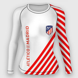 Рашгард женский Atletico madrid красные полосы, цвет: 3D-принт
