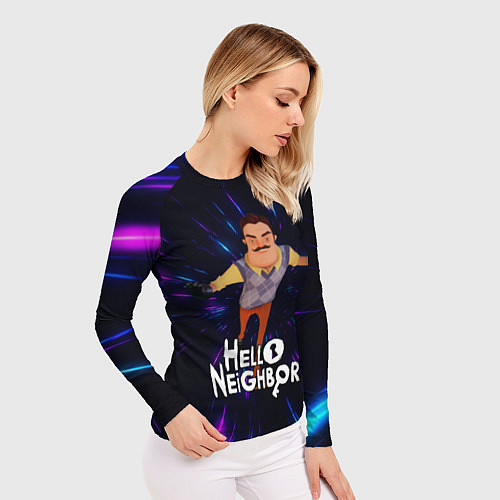 Женский рашгард Hello Neighbor Привет сосед Бегущий сосед / 3D-принт – фото 3