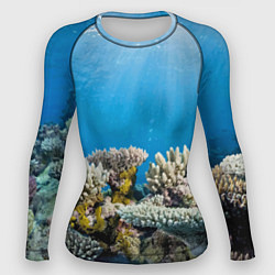Рашгард женский Кораллы в тропических водах индийского океана, цвет: 3D-принт