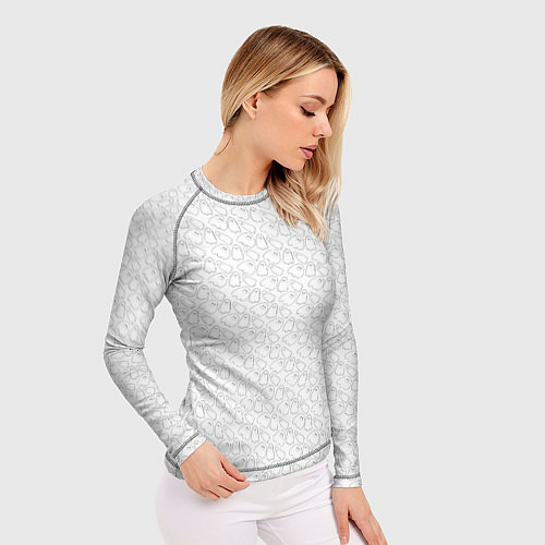 Женский рашгард Little Ghosts on white / 3D-принт – фото 3