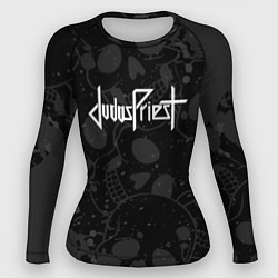 Рашгард женский Judas Priest - краска черепа, цвет: 3D-принт