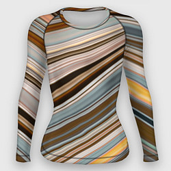 Рашгард женский Colored wavy lines, цвет: 3D-принт