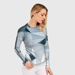 Рашгард женский Множество треугольников - Абстрактная броня, цвет: 3D-принт — фото 2