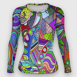 Рашгард женский Детский красочный узор, цвет: 3D-принт
