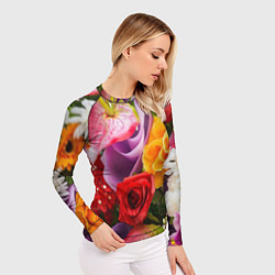 Рашгард женский Прекрасный цветочный букет, цвет: 3D-принт — фото 2