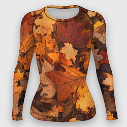 Рашгард женский Опавшие листья, цвет: 3D-принт