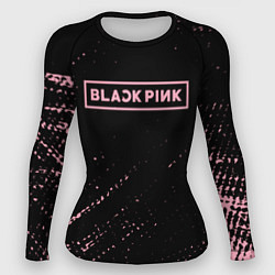 Рашгард женский Black pink розовые брызги, цвет: 3D-принт