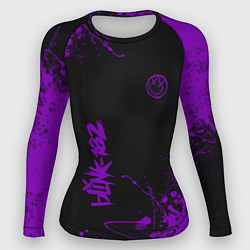 Рашгард женский Blink 182 фиолетовые брызги, цвет: 3D-принт