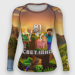 Рашгард женский Светлана Minecraft, цвет: 3D-принт