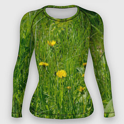 Рашгард женский Солнечные одуванчики, цвет: 3D-принт