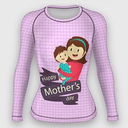 Рашгард женский Happy Mothers Day - картинка, цвет: 3D-принт