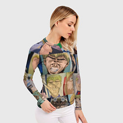 Рашгард женский Лицо ГТО, цвет: 3D-принт — фото 2