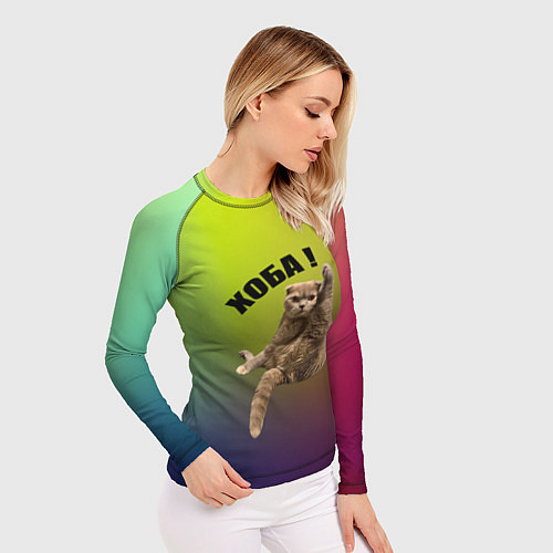 Женский рашгард Хоба кот / 3D-принт – фото 3