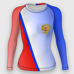 Женский рашгард Россия полосы с гербом