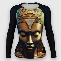 Женский рашгард Нейросеть - золотая статуя египетской царицы
