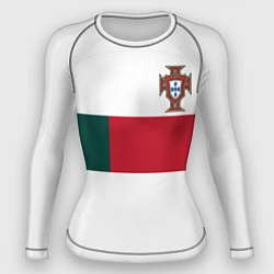 Рашгард женский Форма Португалии ЧМ 2022 выезд, цвет: 3D-принт