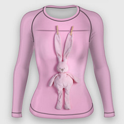 Рашгард женский Розовый зайка, цвет: 3D-принт