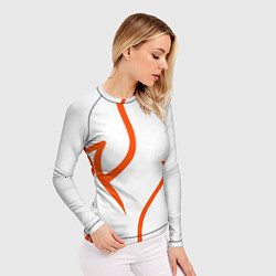 Рашгард женский Огненные красные полосы, цвет: 3D-принт — фото 2