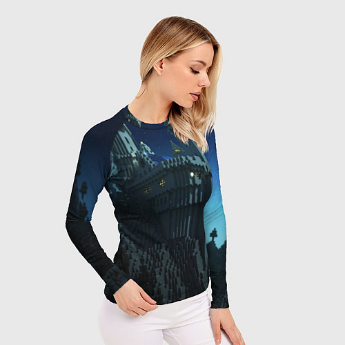 Женский рашгард Гора и замок из блоков майнкрафт / 3D-принт – фото 3