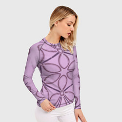 Рашгард женский Многоугольник из цветов, цвет: 3D-принт — фото 2