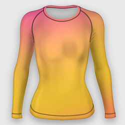 Рашгард женский Красивый оранжевый градиент, цвет: 3D-принт