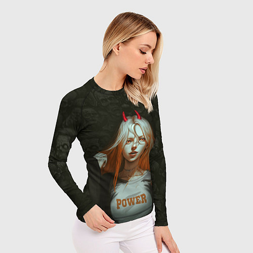 Женский рашгард Power - Anime Chainsaw Man / 3D-принт – фото 3