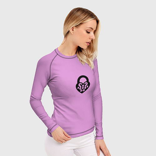 Женский рашгард Замочек к ключику розовый / 3D-принт – фото 3