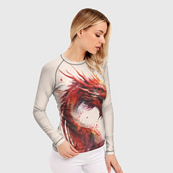 Рашгард женский Живописный красный дракон, цвет: 3D-принт — фото 2