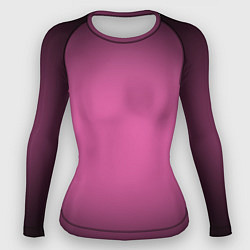 Рашгард женский Розовый фон с черной виньеткой, цвет: 3D-принт