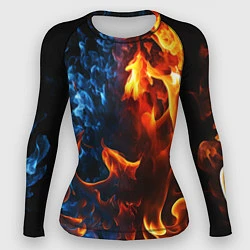 Рашгард женский Битва огней - два пламени, цвет: 3D-принт