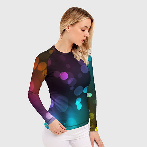 Женский рашгард Абстракция блики / 3D-принт – фото 3