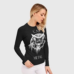 Рашгард женский Cat metal, цвет: 3D-принт — фото 2