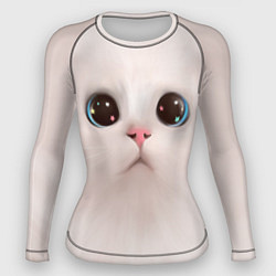 Рашгард женский Милый кот с большими глазами, цвет: 3D-принт