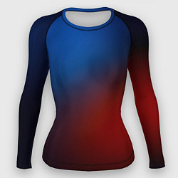 Рашгард женский Красно синий градиент, цвет: 3D-принт