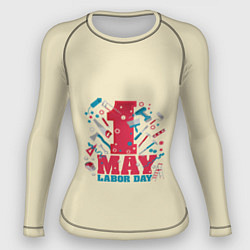 Рашгард женский 1 мая - праздник труда, цвет: 3D-принт