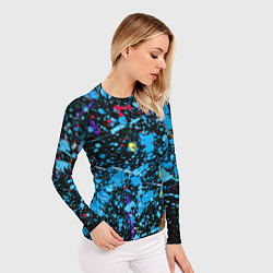 Рашгард женский Брызги краски на холсте, цвет: 3D-принт — фото 2