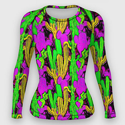 Рашгард женский Абстрактные кактусы, цвет: 3D-принт